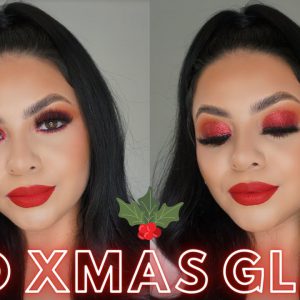 RED CHRISTMAS GLAM ❤️ | BEBELLA COSMETICS ALL I WANT 4 XMAS HOLIDAY COLLECTION | Drea Makeup