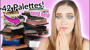 Applying ALL of my PALETTES to my face! OMG!