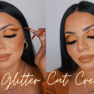FALL FLOATING GLITTER CUT CREASE | Drea Makeup