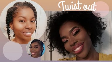 GRWM: Twist out on transitioning hair + makeup tutorial