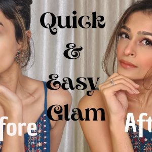 Quick And Easy Glam | Festive Glam Look | Simple Indian Festival Glam | Indian Makeup Tutorial |