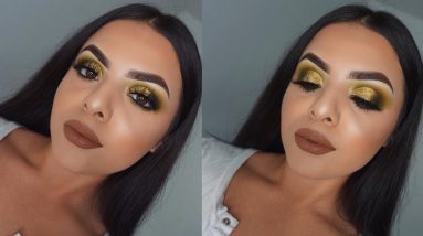 OLIVE GREENS AND GOLD CUT CREASE l Drea Makeup