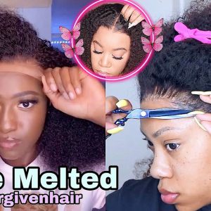 😱 OMG BEST CURLY WIG INSTALL! Lace Melted! | HerGivenHair