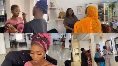 Vlog #3 part 2 Diary of a Nigerian makeup artist | How to tie Ankara turban