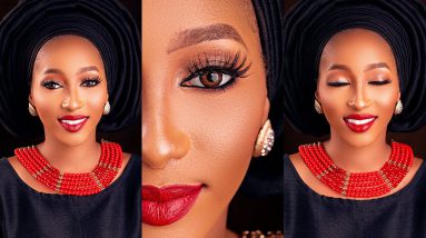 Detailed Nigerian bridal makeup tutorial
