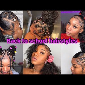 💜Easy Back To School Hairstyles + Slayed Edges 🦄💜
