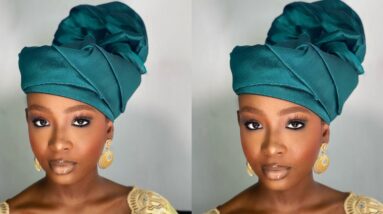 The most stylish rawsilk turban tutorial 😍😍