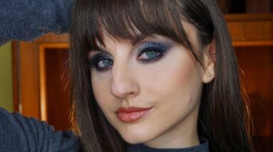 NYE glittery smokey eye makeup tutorial
