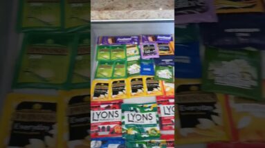 how to store tea,coffee,hot chocolate condiments in kitchen #viralshorts #satisfying