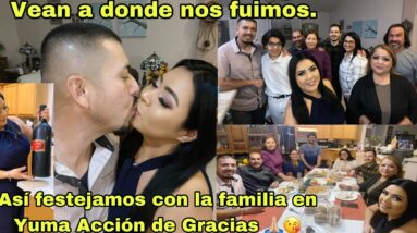 Vean a dónde nos fuimos para Acción de Gracias/con la familia.