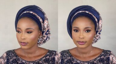 How to tie a turban | how to tie african Ankara head scarf tutorial