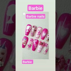 Viral Barbie nail art🥰😍 #viralvideo #viralshort #worldwide #tiktok #barbie #nailart