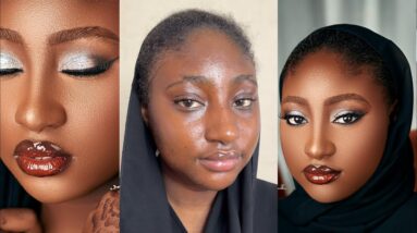 Glamorous Classic Makeup Look for Dark Skin Tones