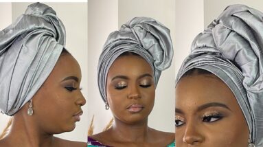 How to tie African head wrap | rawsilk turban tutorial