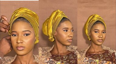 Very quick head tie tutorial | how to tie a bridal turban tutorial