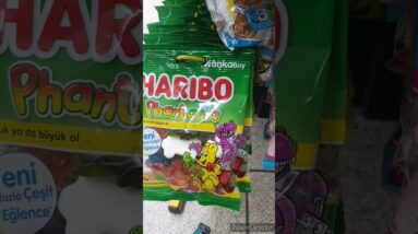 Haribo Gummy bear sweets variety in candy shop 😍🤩 #trendingviralshorts #gummybear #trendingshorts