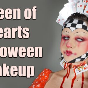 queen of hearts Halloween makeup tutorial