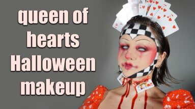 queen of hearts Halloween makeup tutorial