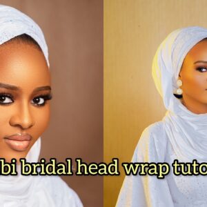 HIJABI BRIDAL  HEADWRAP TUTORIAL | ISLAMIC BRIDAL HEADSCARF